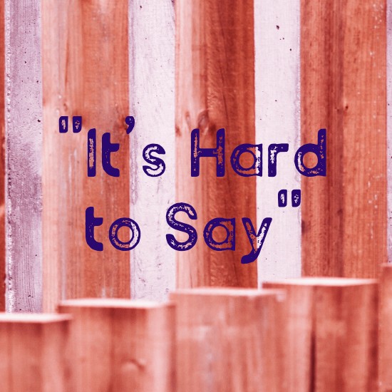 "It's Hard to Say"
