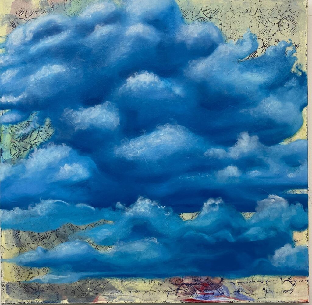 Painting titled “Mostly Sunny”